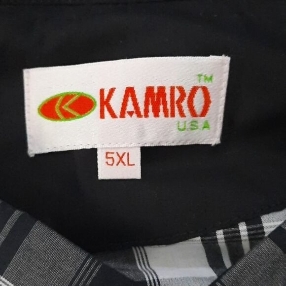 Kamro Streetwear Short Sleeve Double Breasted Pocket Button Up Shirt Size 5XL - Picture 3 of 8